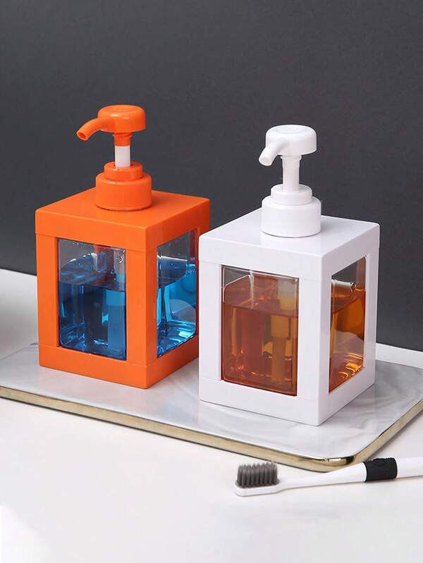 1pc Portable Lotion/Hand Wash Refillable Dispenser Bottle, Home Bathroom Storage Bottle, Independent Refillable Dispenser Set, Pump Style Lotion/Body Wash Bottle, Multi-Purpose Liquid Dispenser, Suitable For Shampoo, Soap, Laundry Detergent And Dish Soap, Crafting Elegant Living.