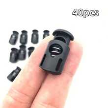 20/30/40/50/100 Stück Einzelloch Kunststoff Kordelstopper, elastische Schnürsenkel Stopper, Kordelstopper Schnallen, elastische Kordel Handschuh Stopper, Kapuzen Clips
