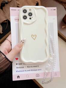 1 pieza Correa de muñeca con corazón dorado + 3 piezas Correa de muñeca con corazón, adecuada para Samsung Galaxy S25 Ultra, S24 FE, S24 Ultra, compatible con Samsung A26, A15/A35-5G/A17, S24 Cream, A54/A07 Soft, A56/S25/A36 Correa con corazón, A55/A13-4G/S22/S22 Ultra/S23 Correa, A05s/S23Plus/A16/A34/A25/A24/S21FE