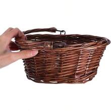 Wicker Picnic Basket With Handle Large Capacity Woven Basket Fruits Flowers Outdoor Activities - Wicker Storage Container - Coffee - View 10