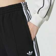 Adidas Originals Pantalones de chándal holgados de mujer 3S WIDE SWEATPT con 3 rayas, de punto, 100% algodón, estilo deportivo casual JV7473 - Negro - Ver 5