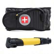 Inflatable Waist Belt PU Leather Relieves Low Back Pain Air Traction Bracket Adult Support Fixed Waist Protective Gear Unisex