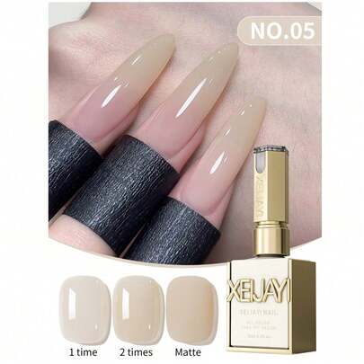 XEIJAYI 1 lọ sơn móng tay dạng gel Ice Skin Nude Series 15ml, lâu trôi, có thể tẩy bằng tia UV/LED, quà tặng cho phái nữ, thích hợp sử dụng tại nhà và salon.