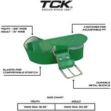TCK Baseball Or Softball Sock/Belt Combo- Youth & Adult Sizes For Boys And Girls Men And Women(Small Kelly Green) - Type1 - View 4