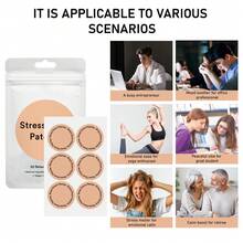 2 Packs/Stress Relief Patches, 30 Patches Per Pack. Keep Calm, Peaceful, And In Control. Reduce Stress, Promote Emotional Balance, And Achieve Deep Relaxation. Contains Calming Herbs, Lychee Fruit Extract, Coptis Root Extract, Tea Leaf Extract, GABA And Other Natural Ingredients. A Christmas And New Year's Gift. - 杏色 - 查看 6