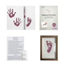 Milestone Inkless Hand And Footprint Kit, Newborn Baby Footprint Ink Pad For Dog Paw Print Kit, Clean Touch Baby Foot Printing Kit, No Ink Baby Footprint Ink Pad, Newborn Inkless Pad Baby Shower Easter Gifts Things For Girls/Boys - Black - View 45