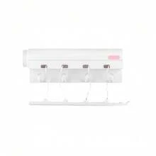 5-raders utdragbar multifunktionell torkställning, kan direkt omvandlas till handduksställning + krokförvaring, bärbar och robust, hög lastkapacitet, perfekt för små balkonger, klädorganisatör, torkrep, torkrep för resor, hushållsnödvändigt, utdragbart torkrep, kompakt storlek, stor kapacitet (slumpmässig färg)