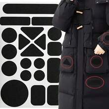 Self-Adhesive Fabric Repair Patches, Universal Black Patches, Suitable For Down Jackets, Clothing, Wallets, Etc., Repair Kit, Fabric Mending Patches