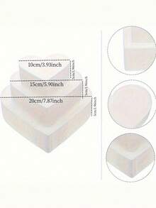 1pc Foam Cake Dummies, Styro- Foam Heart-Shaped Fake Models Polystyrene Embryo Cake Decorating Practice Cake Modelling For Valentines Day Wedding Display - Multicolor - View 8