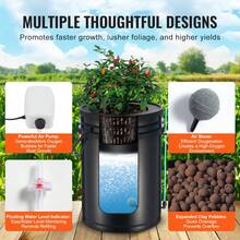 DWC Hydroponic Growing System For Deep Water Culture With Top Drip, 1 X 5 Gallon Bucket - 查看 3