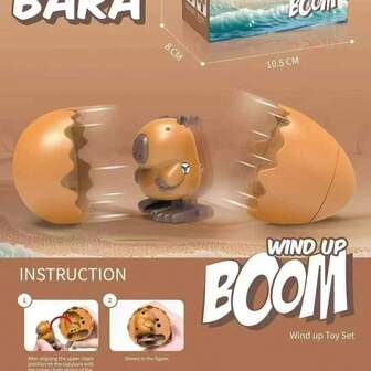 会走路的发条水豚玩具，新奇减压玩具，带疗愈功能的发条碰碰蛋玩具，趣味抗焦虑小玩意