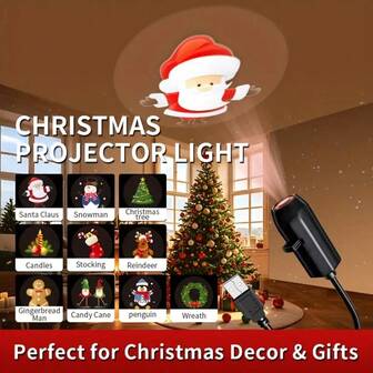 1 Parça Noel Projeksiyon Işığı, Noel Atmosferi Dekorasyon Işığı, 360° Dönebilen Gece Lambası, USB ile Çalışan Gece Lambası, Noel Ev Dekorasyon Işığı, 3/6/10 Parça Desen İsteğe Bağlı, Yatak Odası Oturma Odası Gece Lambası, Noel Tatil Hediyesi, Romantik Atmosfer Işığı Yaratın, Noel Tatil Hediyesi, Oturma Odası Dekorasyonu, Yatak Odası Aydınlatması, Tatil Tasarımı, Dekoratif Işık, LED Işık, USB ile Çalışan Işık, Dönebilen Işık, Tatil Hediyesi