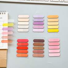 100 قطعة، نوع واحد من ملصقات الفهرس الشفافة التدرجية، لوازم مدرسية، كتب مدرسية للطلاب، ملصقات تمييز السجلات المشروع، مصنوعة من مادة البلاستيك البولي إيثيلين، مواد تصنيف المكتب، تمييز الأوراق، للاستخدام - متعدد الألوان - مشاهدة 5