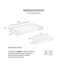 Bandeja Retangular Multiuso Servir Sushis Buffet 17 e 25cm - Branco - Visão 4