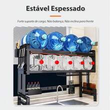 Multifunctional Cabinet Dustproof Drainer For Sink Organizer - màu đen - Xem 4