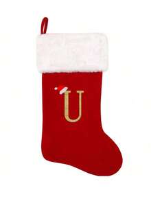 20 Inches Knit Monogram Stockings, Stockings Large Monogram Xmas English Letters Hanging Stockings Socks Double Sided Fireplace Hanging Stockings For Party Decoration New Year Party Gift Favors Supplies,Personalized Initial Stocking, Family Holiday Xmas Party Decor Birthday Home Decor Christmas Decorations Room Decor Christmas Winter Christmas Decorations Home Christmas Gifts Christmas Decor