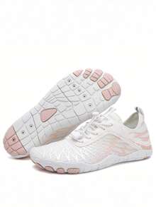 徒步赤足鞋 女式男式透气防滑运动鞋 宽头水鞋 - 白色 - 查看 11