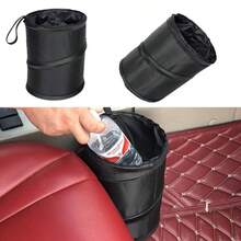 Cubo de basura plegable y multifuncional para colgar en el coche, hecho de tela Oxford doble, fácil de usar, incluye bolsa colgante, contenedor de almacenamiento en el coche, bolsa de almacenamiento en el respaldo, cubo de basura para coche de gran capacidad - Contenedor de basura conveniente y bolsa de almacenamiento en el respaldo - Accesorios para el interior del coche, compañero de viaje, regalo para hombres.