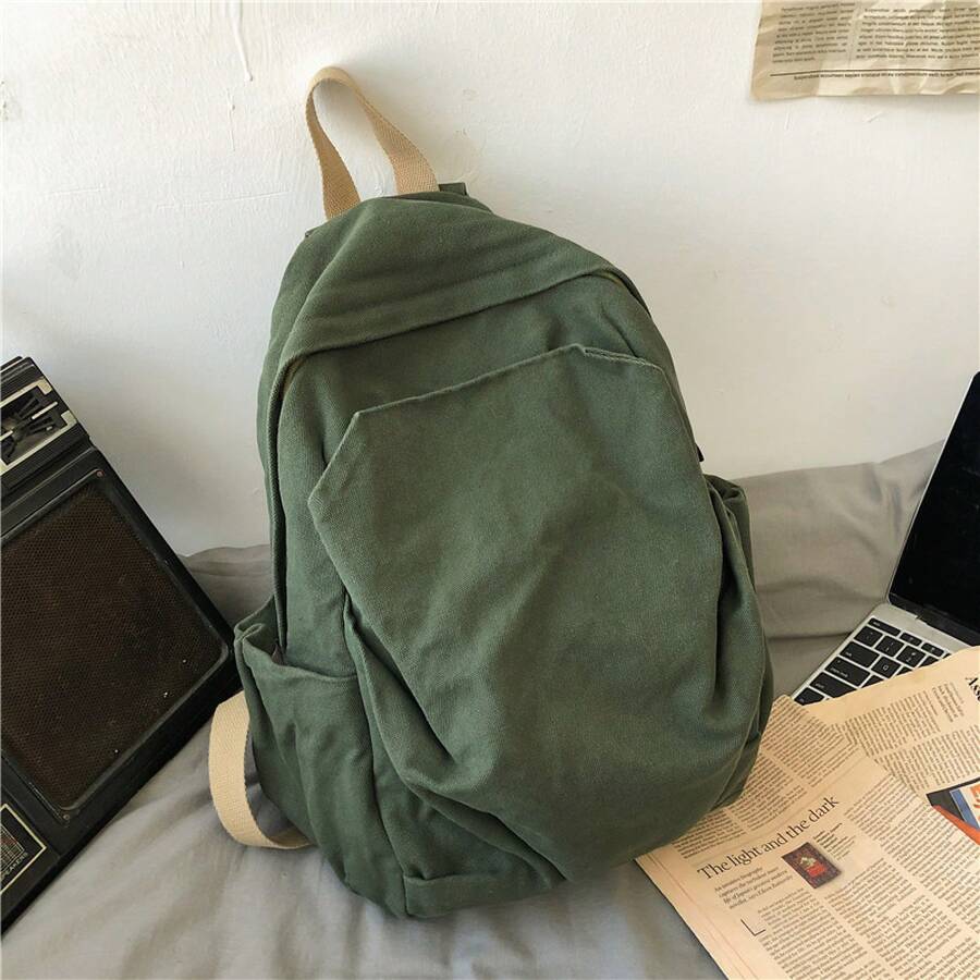Women Fashion Backpacks - Màu Khaki - Xem 1