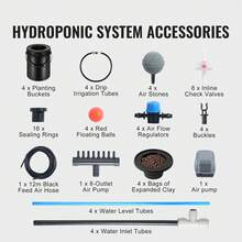DWC Hydroponic Growing System For Deep Water Culture With Top Drip, 4 Buckets - 4 Baldes - View 7