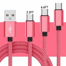 USB A To USB C Cable 3.3/6.6/10FT,60W 3A Fast Charging Long Cable For Android Auto Galaxy S25 S24 S23 S22 S21 S10,Note 10 9 A51 G8 G7,Pixel, One Plus Compatible With IPhone 16, 16 Pro Max, 15, 15 Plus, 15 Pro, 15 Pro Max,Compatible With Redmi, Compatible With OnePlus Type C Charger Nan