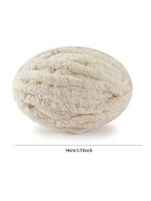 1pc/Roll Finger Knitting Plush Yarn, DIY Blanket, Mat, Scarf, Donut Shaped Yarn (Approx. 45-50g Weight, 4m Length, Not Recommended To Purchase 1 Roll As It Cannot Complete 1 Finished Product)