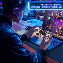 [Upgraded] Wireless Controller For P-S4 Romote Compatible With P-S4/Slim/Pro/Windows PC, Controller For P-S4 With 3.5mm Audio Jack, Touch Pad, Six Axis Motion Control, Charging Cable - Pink - View 8