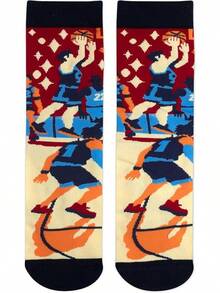 Calcetines Divertidos Lavley Para Hombres - Regalos Novedosos Para Fanáticos del Deporte, Golf, Pickleball, Levantamiento de Pesas, Carreras y Más - No molestar, el baloncesto está en calcetines - Ver 3
