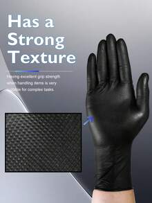 20 piezas Guantes de nitrilo desechables, con textura de diamante para un agarre mejorado, doble y protección reforzada, multiusos para cocina, herramientas y cuidado personal