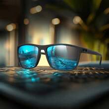 6pieces Summer Sunglasses Men Uv400 Square-Frame Glasses Hiking, Fishing, Running, Travel Clothing, Paired With Sunglasses, The Perfect Gift For Friends - 彩色 - 查看 3