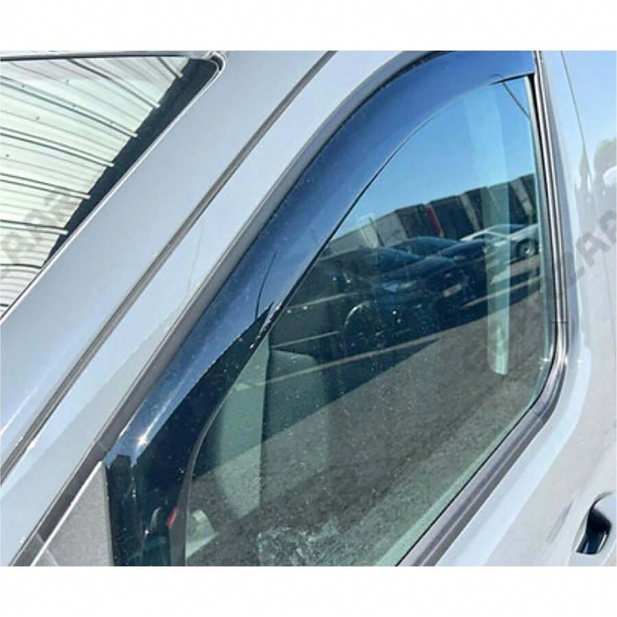 For VW Caddy MK3 & MK4 2004-2020 2 Door Van Wind Deflectors 2pcs Tinted + Clips - Default - View 1