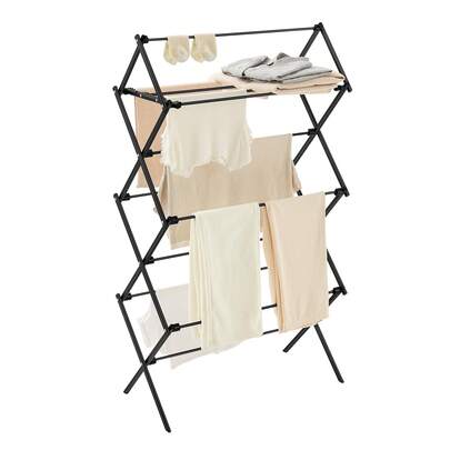 Foldable Clothes Airer, Clothes Drying Rack, Compact Clothes Horse Dryer, Laundry Rack, Steel Frame, Easy Assembly, Indoor Outdoor Use, BlackDrying Rack Back To School Travel Essentials Room Decor,Home Decor,Bedroom Decor Storage Organization And Storage Puppy Keep Dress Shorts Phone Case Bikini Summer Dresses For Women Skirt Summer Dress Dresses Nails Jeans Tops White Dress Dresses For Women