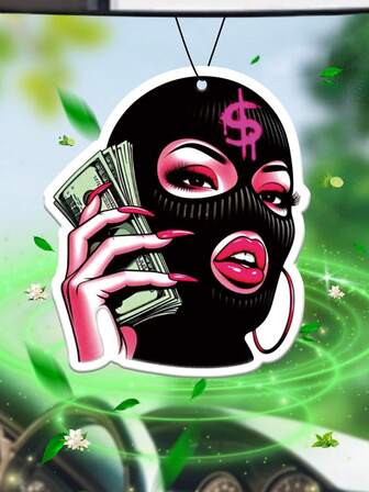 Ambientador de coche con fragancia "I Love Money" de la chica de Berlín, hecho con 100% aceites esenciales. Regalo para fiestas, decoración colgante para el espejo retrovisor del coche, difusor de coche, eliminador de olores, material natural, larga duración de 90 días/pieza, regalo para amigos, rejilla del coche, aroma de hotel de 5 estrellas, difusor de coche con aroma a océano, diseño de dibujos animados, ambiente femenino para el coche, fragancia personalizada