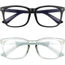 Blue Light Blocking Glasses, 2 Pack Blue Light Glasses Men, Blue Light Glasses Women Eyeglasses Bluelight Eyetrain