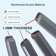 4pc Wind Deflectors Tinted For  Mondeo MK5 2015-2022 5 Door Hatchback/Saloon - Default - View 8
