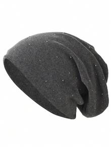 1 pieza/2 piezas Gorro elástico de mujer casual de unicolor con strass, versátil y de moda - multicolor - Ver 23