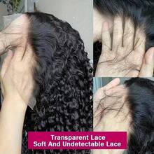 Uveous Deep Wave Lace Front Wigs Human Hair 200% Density 13x6 HD Transparent Deep Wave Frontal Wigs Human Hair With Baby Hair Natural Color Halloween Season - Natural Black - 查看 8