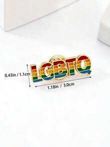 Spilla con simbolo arcobaleno LGBTQ, a sostegno della diversità e dell'uguaglianza, decorazione per borse e vestiti