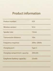 Mech Wind Wireless Semi-In-Ear Bluetooth Gaming Headphones, Excellent Sound Quality, Low Latency, Equipped With ENC Smart Noise Cancellation And Ultra-Long Battery Life, Suitable For Music Listening, Entertainment And Leisure - Multicolor - View 9