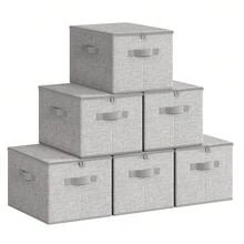 Storage Bins With Lids - 淺灰色 - 查看 6