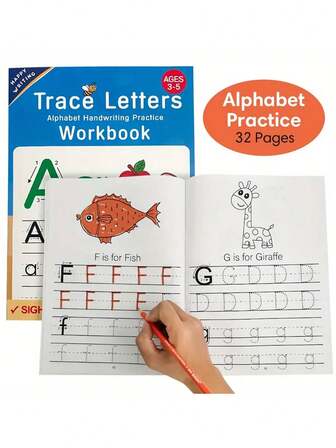 Alphabet Tracing Book - Uppercase & Lowercase Letters Recognition Practice Workbook For Kids, Early English Learning