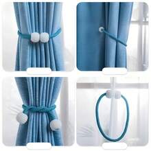 A Pair Of Curtain Ties, Binding Ropes, Curtain Buckles, Binding Decorations, Bed Curtains, Storage Ropes, Magnetic Pearls, No Need For Drilling, Binding - Multicolor - View 4