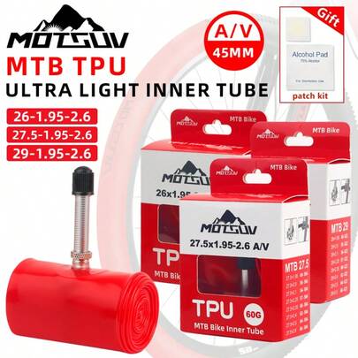 TPU Mountain Bike Tire Set, Ultra-Light TPU Tires Fit 26", 27.5" And 29" Wheels, With Presta Valve, Off-Road Riding, Tread Design, Lightweight Tires, Flexible Tire Set, Commuters, Outdoor Adventurers