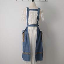 复古时尚厨房围裙，新款透气面料烹饪围裙，100%纯棉花卉园艺围裙，公主风全身围裙，家用围裙，工作服，花艺师工作服，工作围裙，餐厅围裙，花艺师围裙，园艺围裙