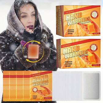 20 st/ask handvärmareklistermärken bärbara bekväma långvariga självuppvärmande magvärmare magvärmare benvärmareklistermärken universella för hela kroppen vinter utomhusaktiviteter campingsäkerhet kontinuerlig uppvärmning i tio timmar