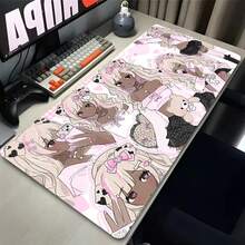 'Mouse Pad Gaming Extended Laptop Desk Mat PC Kawaii Gamer Cabinet Mousepad XXL Angel Anime Sexy Girls Keyboard Rug Pink Carpet' - ZZ1772(4) - 查看 8