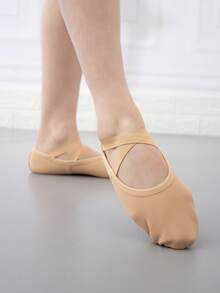 Pantofi de balet/papuci de balet din pânză elastică cu căptușeală interioară – Suport și confort perfecte pentru dansatorii profesioniști de balet, jazz, liric, dans contemporan și yoga. - culoare - Vizualizare 2