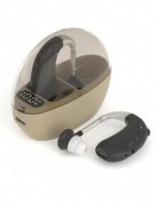 1 Pair Of Hearing-Aid Headphones-Charging Bin, Hearing Aid/Amplifier Suitable For The Elderly, Rechargeable Hearing Aid Suitable For The Elderly, The Best Hearing Aid Suitable For The Elderly With Noise Cancellation Function And Volume Control.