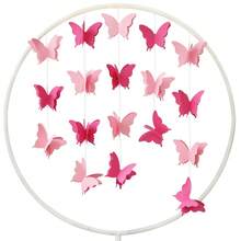 1 件彩色纸花环装饰套装，包含 3D 纸蝴蝶、彩虹纸花，适合派对、节日、教室装饰、生日派对