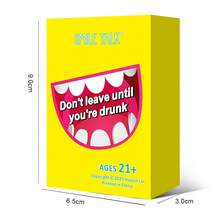 SMILE TALK 1PC Party Drinking Punishment Game, Tabletop Party Entertainment, Drinking Challenge, Mini Game For Bros & Besties Gatherings, Top Holiday Gift, Ideal For Valentine's Day/Oktoberfest/Halloween/Christmas Season, Perfect For Party Nights | 89 CARDS - Yellow - View 3